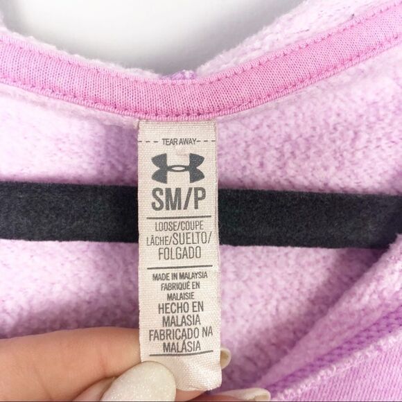 UNDER ARMOUR | Lilac Purple Pink Hooded Sweatshirt Hoodie Women’s Size Small - Picture 4 of 5